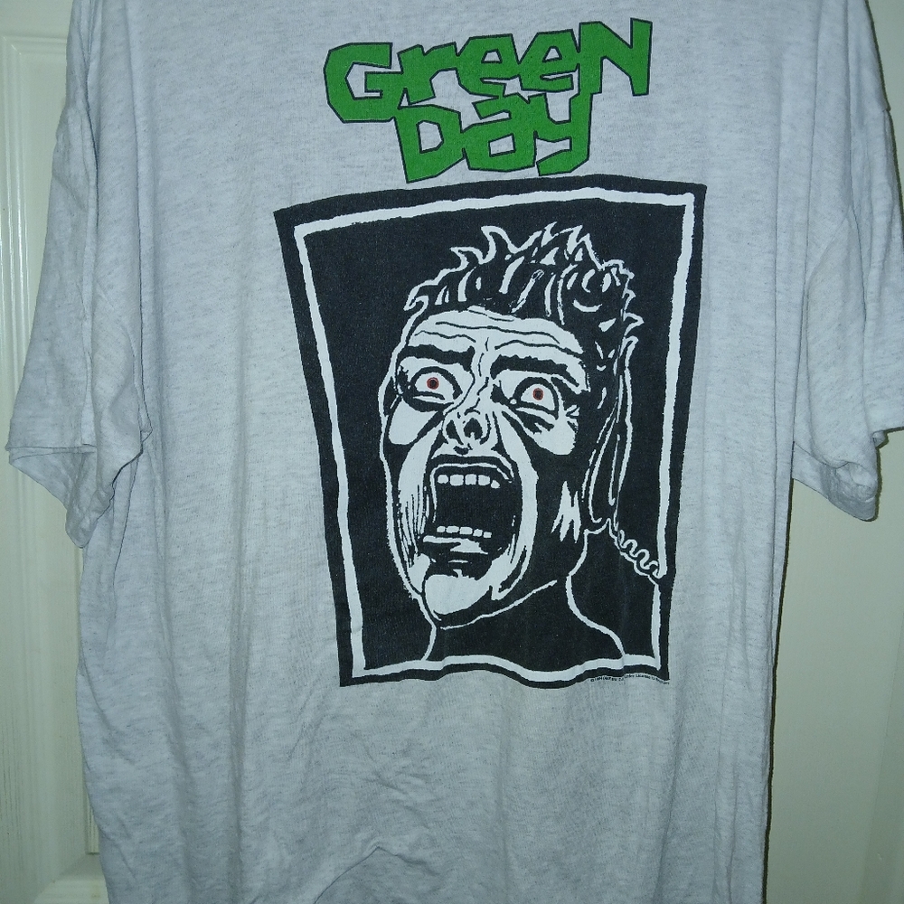 Green day basket case shirt vintage rare L